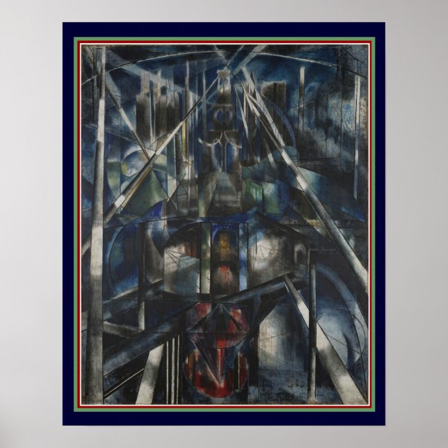 Póster "Brooklyn Bridge" Art Deco de Stella 16x20 (Frente)