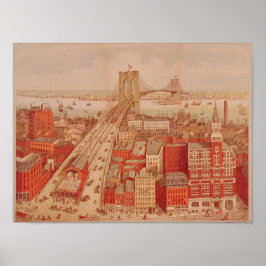 Poster Brooklyn Bridge, c.1883