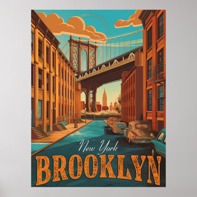Poster Brooklyn Charm: Capturar a Essência com isto (Frente)