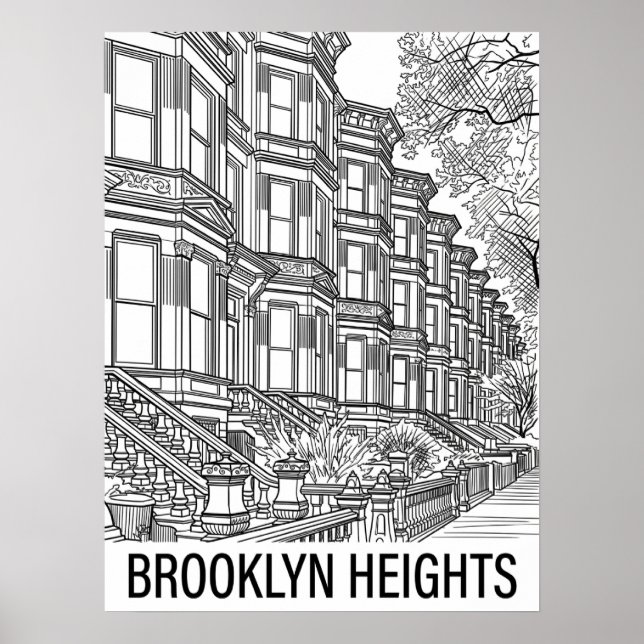 Poster Brooklyn Heights Brooklyn (Frente)