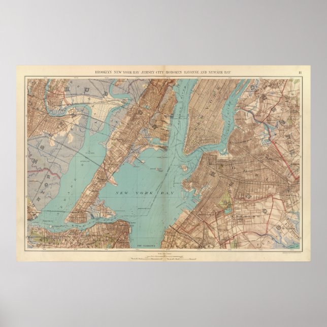 Póster Brooklyn, Jersey City e Hoboken (Frente)