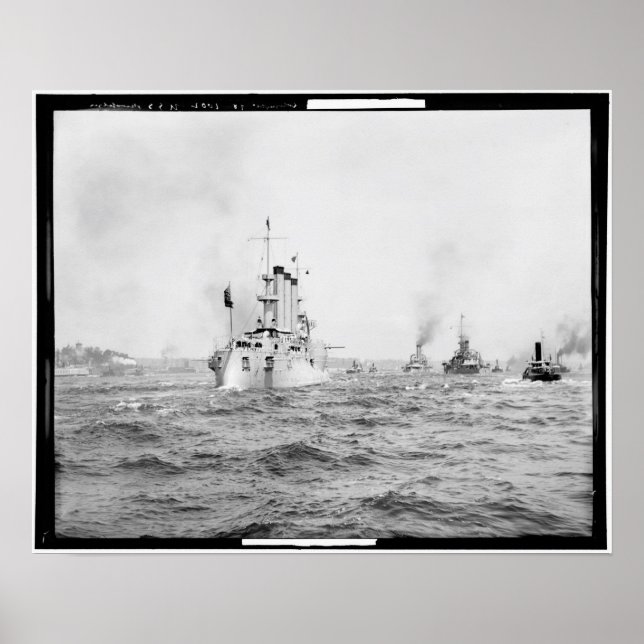 Poster Brooklyn, Marinho, Battleship, Vintage (Frente)