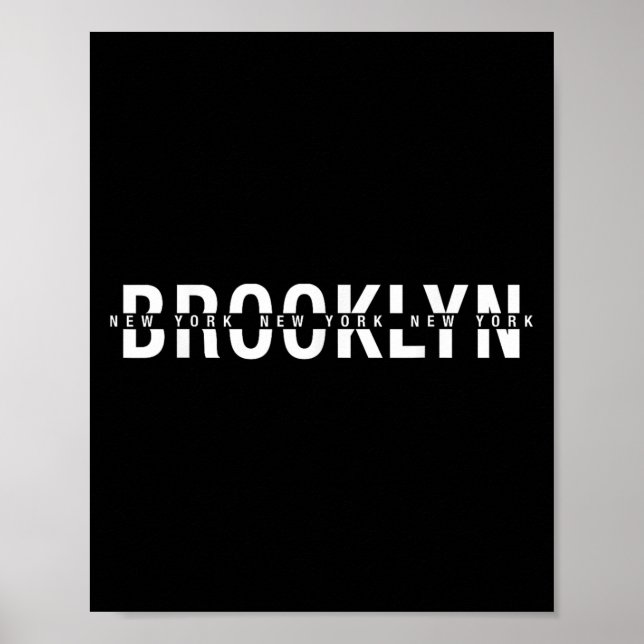 Poster Brooklyn Nova Iorque Camiseta, Brooklyn Nyc Gr (Frente)