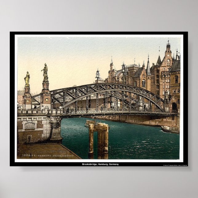Póster Brooksbridge, Hamburgo, Alemanha (Frente)