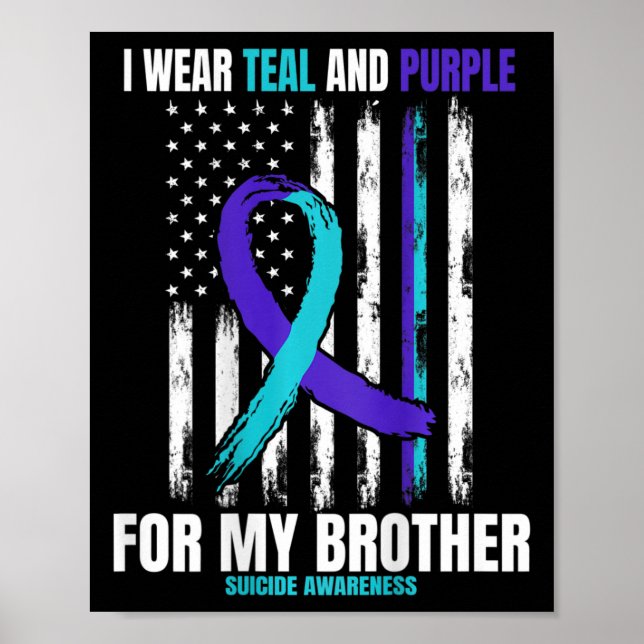 Poster Brother Suicida Awarse Prevention American Flag (Frente)