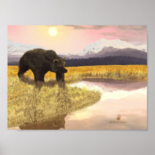 Póster Brown Bear Tarde