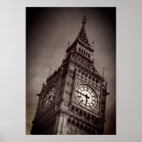 Brown Big Ben Art Photoics