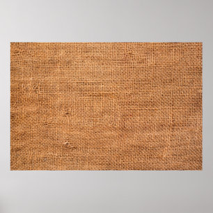 Poster Brown burlap cloth background or sack cloth