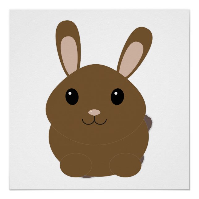 Póster Brown Cartoon Bunny (Frente)