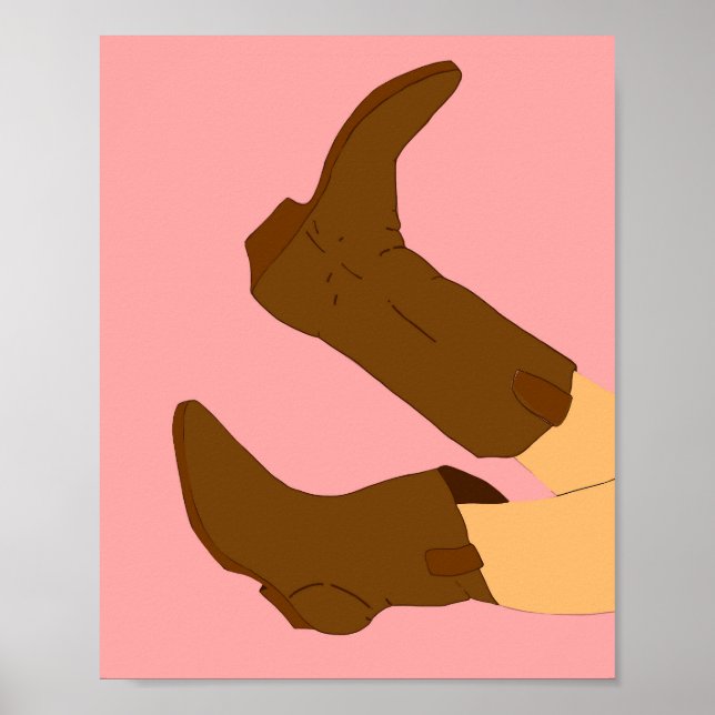 Poster Brown Cowboy Boots (Frente)