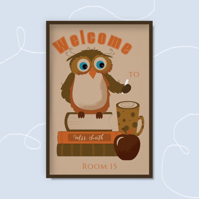 Póster Brown Owl em Books Classroom Poster (Brown Owl Teacher  | Welcome to my classroom poster . (Note : the frame is NOT included ).)