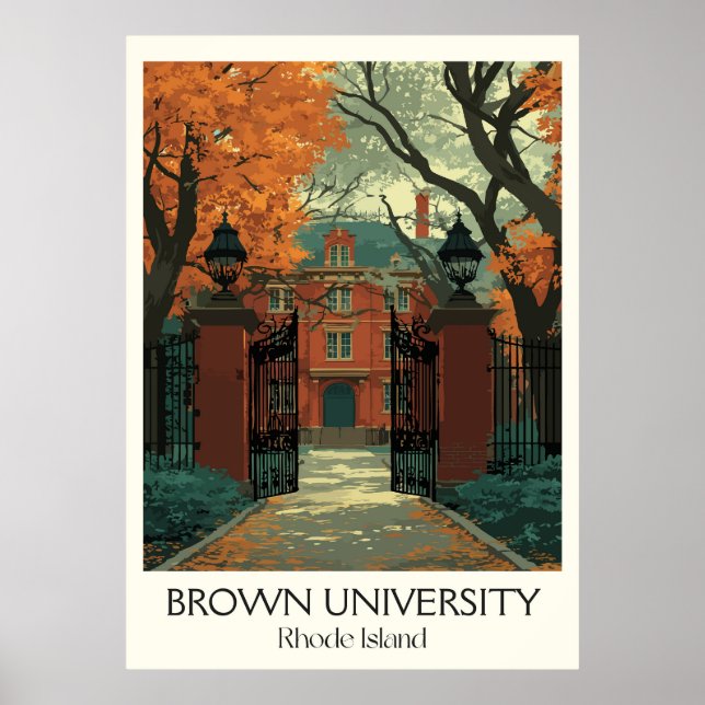 Poster Brown University Rhode Island Campus (Frente)