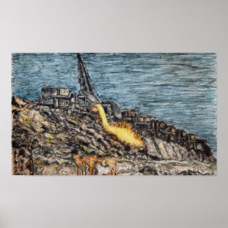 Poster "Brown's Dump - West Mifflin" - lápis colorido