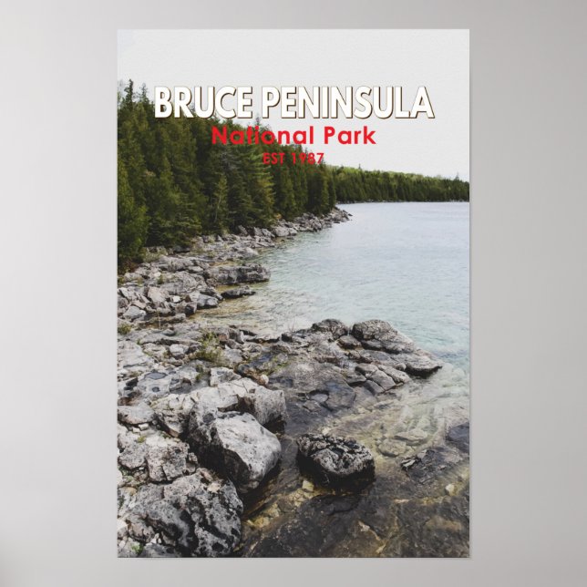 Poster Bruce Peninsula National Park Canada Art Vintage (Frente)