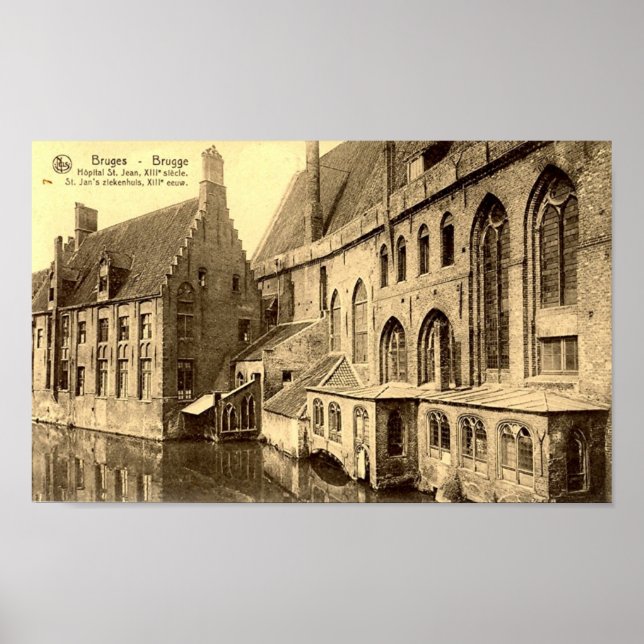 Póster Bruges - Rua Hopital Jean (Frente)