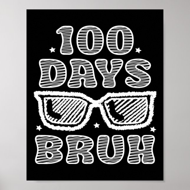 Poster Bruh 100 Dias De Escola 100º Dia Do Pulmão Escolar (Frente)