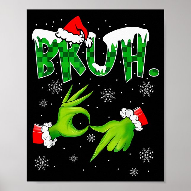 Poster Bruh 67 Seis Sete 6 7 Meme Natal Divertido Gen Alp (Frente)