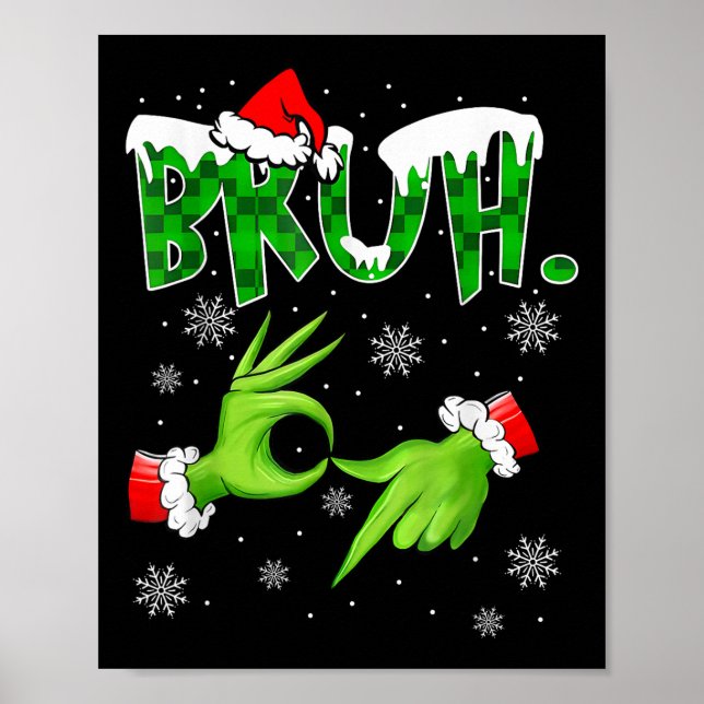 Poster Bruh 67 Seis Sete 6 7 Meme Natal Engraçado Geração (Frente)