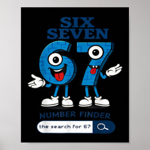 Poster Bruh 67 Seis Sete 6-7 Talian Brainrot Meme Para Cr