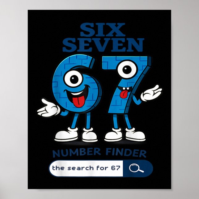 Poster Bruh 67 Seis Sete 6-7 Talian Brainrot Meme Para Cr (Frente)