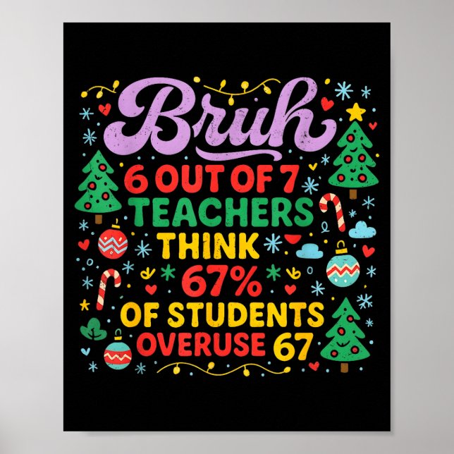 Poster Bruh 6 de 7 professores 67 por cento dos alunos Me (Frente)