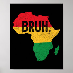 Poster Bruh Boys Crianças Africano Americano Funny Black 