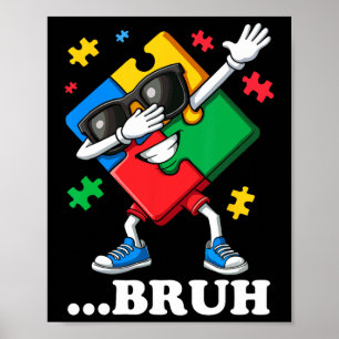 Poster Bruh Dabbing Quebra-cabeça Funny Kids Meninos Mens