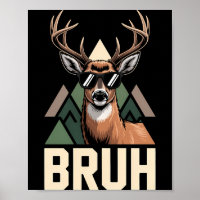 Bruh Deer Veado Engraçado Camuflagem Caça Chapéu J