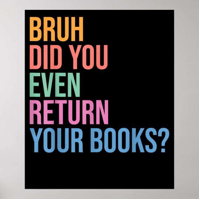 Poster Bruh Devolve seus livros da Biblioteca Amantes (Frente)