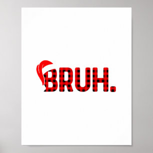 Poster Bruh Engraçado Xadrez de Natal Adolescentes Rapaze