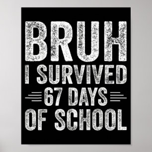Poster Bruh eu sobrevivi 67 dias de professores da escola