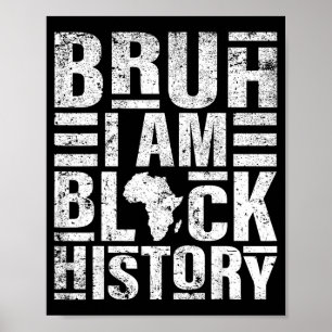 Poster Bruh Eu Sou História Negra Crianças Homens Mulhere