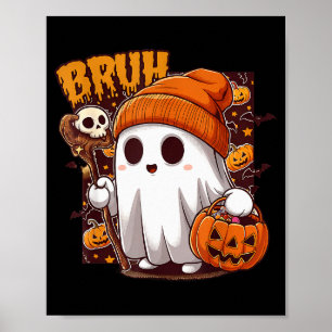 Poster Bruh Fantasma Feliz Dia das Bruxas Doces ou Traves