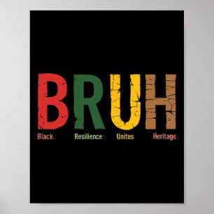 Poster Bruh Meme Celebra a História Negra Mulheres do Mês