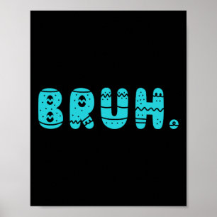 Poster Bruh Memória Dia da Páscoa Engraçado Ovos Engraçad