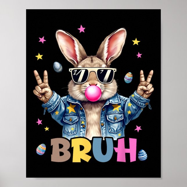 Poster Bruh Memória Dia da Páscoa Engraçado Ovos Engraçad (Frente)