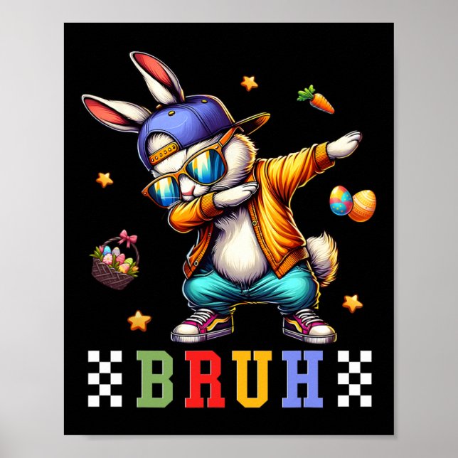 Poster Bruh Memória Dia da Páscoa Engraçado Ovos Engraçad (Frente)