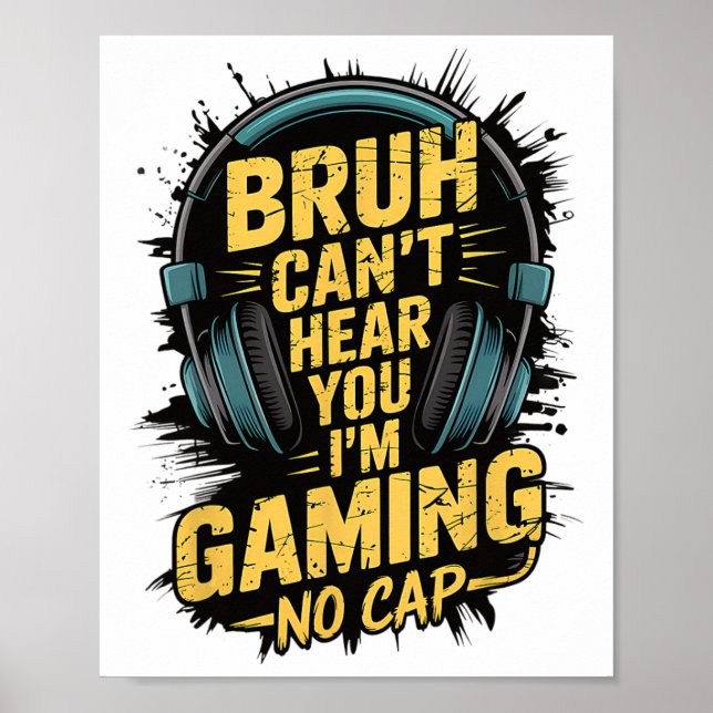 Poster Bruh não te ouve, estou jogando sem vídeo de jogad (Frente)