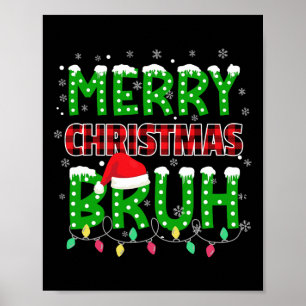 Poster Bruh Natal Red Xadrez Adolescentes Rapazes Criança
