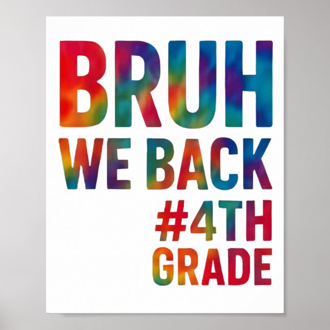 Poster Bruh, nós voltamos para o 4º ano, 1º dia de escola (Frente)