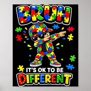 Poster Bruh para ser diferente puzzle dabbing autismo
