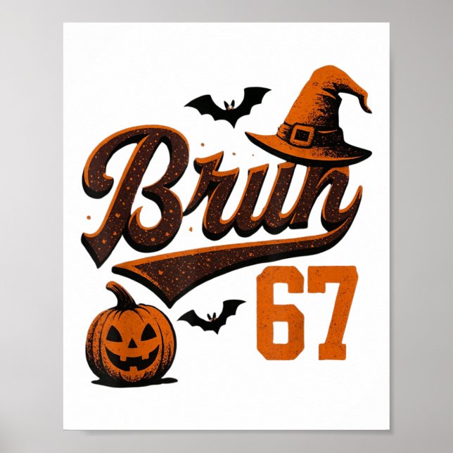 Poster Bruh Seis Sete Halloween 6-7 Fantasma Divertido Gí (Frente)