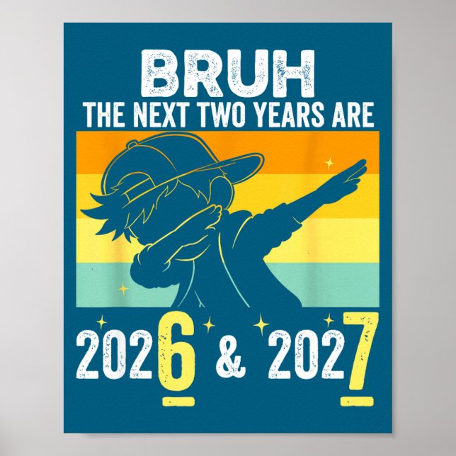 Poster Bruh The Next Two Years Are 6 7 Happy New Year 202 (Frente)