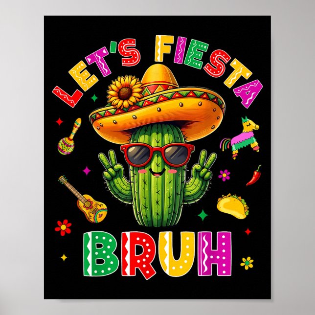 Poster Bruh Vamos Festejar Cinco De Mayo Festa Mexicana E (Frente)