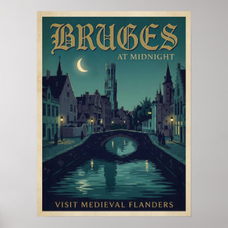 Poster Brujas à Meia-Noite Flandres Medieval Gótico Viage