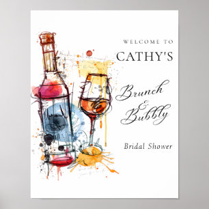Poster Brunch de Champanhe de Boas-vindas e Chuveiro Nupc