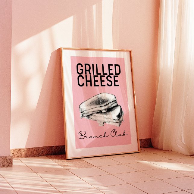 Poster Brunch de queijo grelhado | Trendy Wall Art (Criador carregado)