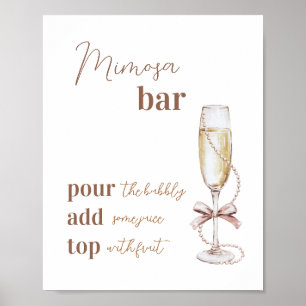 Poster Brunch e Bubble Mimosa - Sinal de Bar 8x10