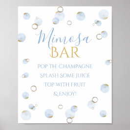 Poster Brunch Espumante e Bar de Mimosa para Chás de Bebê