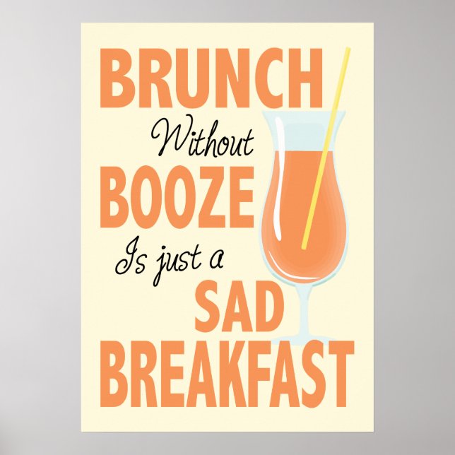 Poster Brunch sem Booze Brunch (Frente)